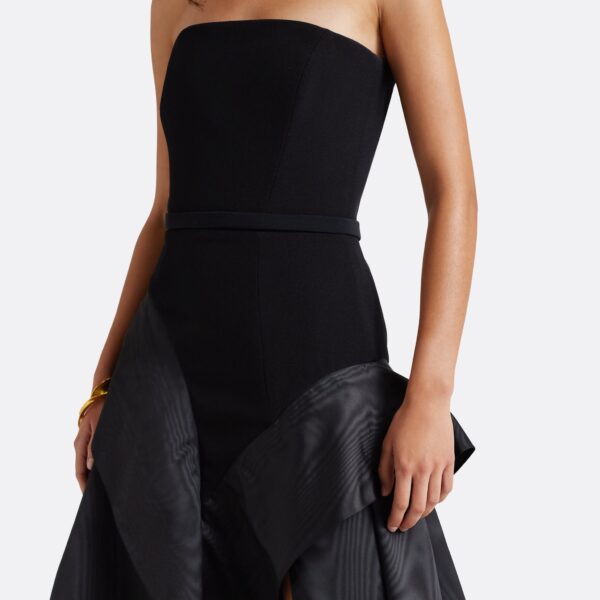 Safiyaa Anneline Long Dress in Black - Dresses - Demi-Couture Evening Wear at Coveti