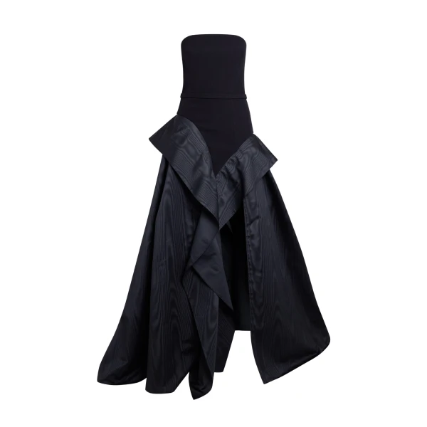 Safiyaa Anneline Long Dress in Black - Dresses - Demi-Couture Evening Wear at Coveti