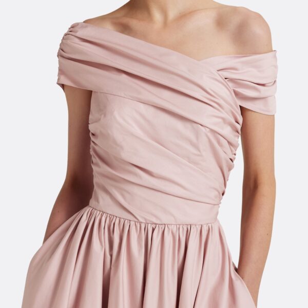 Safiyaa Appolline Midi Dress in Soft Pink - Dresses - Demi-Couture Evening Wear at Coveti