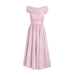 Safiyaa Appolline Midi Dress in Soft Pink - Dresses - Demi-Couture Evening Wear at Coveti