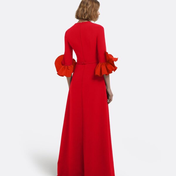 Safiyaa Belen Long Dress in Cherry Red - Dresses - Demi-Couture Evening Wear at Coveti