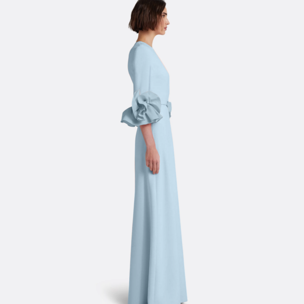 Safiyaa Belen Long Dress in Pale Blue - Dresses - Demi-Couture Evening Wear at Coveti