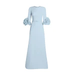 Safiyaa Belen Long Dress in Pale Blue - Dresses - Demi-Couture Evening Wear at Coveti