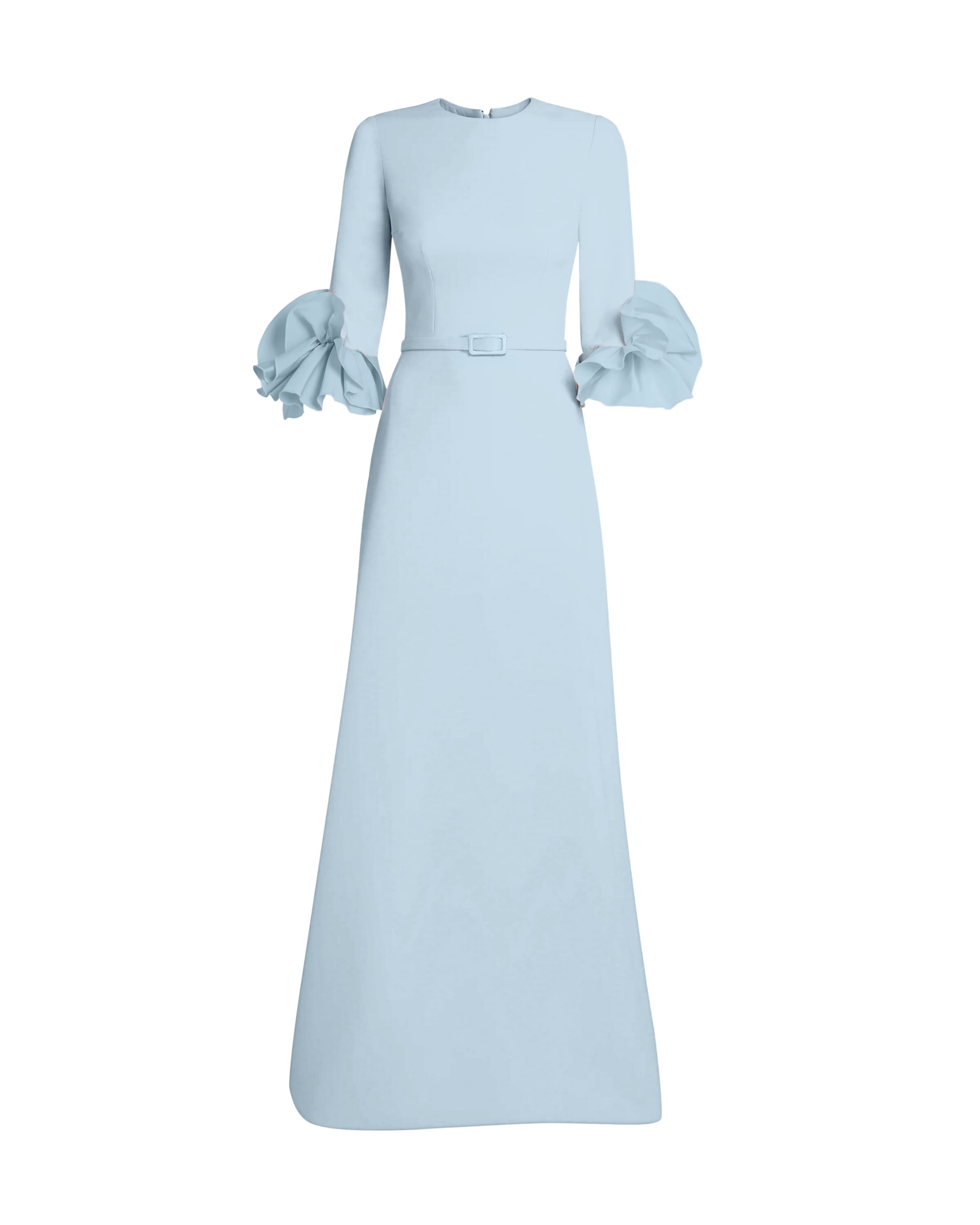 Safiyaa Belen Long Dress in Pale Blue - Dresses - Demi-Couture Evening Wear at Coveti