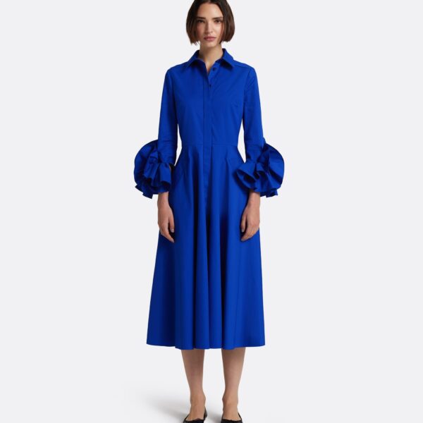 Safiyaa Belisse Midi Dress in Marrakech - Dresses - Demi-Couture Evening Wear at Coveti