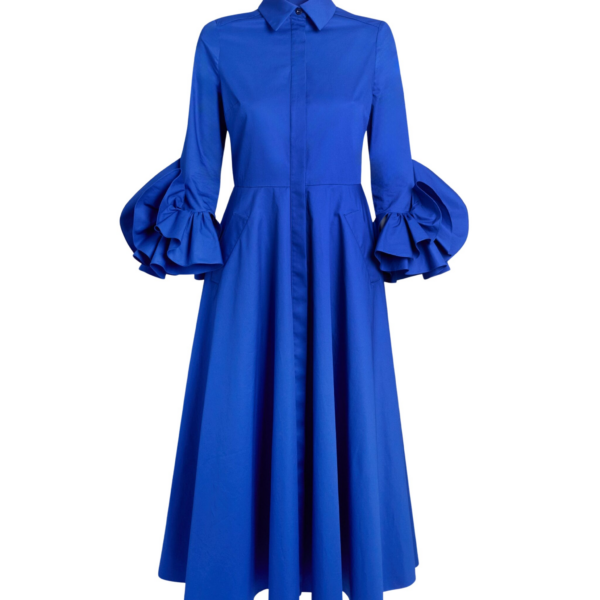 Safiyaa Belisse Midi Dress in Marrakech - Dresses - Demi-Couture Evening Wear at Coveti