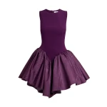 Safiyaa Camille Mini Dress in Currant - Dresses - Demi-Couture Evening Wear at Coveti