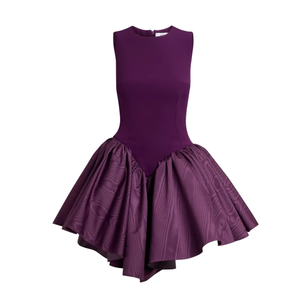 Safiyaa Camille Mini Dress in Currant - Dresses - Demi-Couture Evening Wear at Coveti