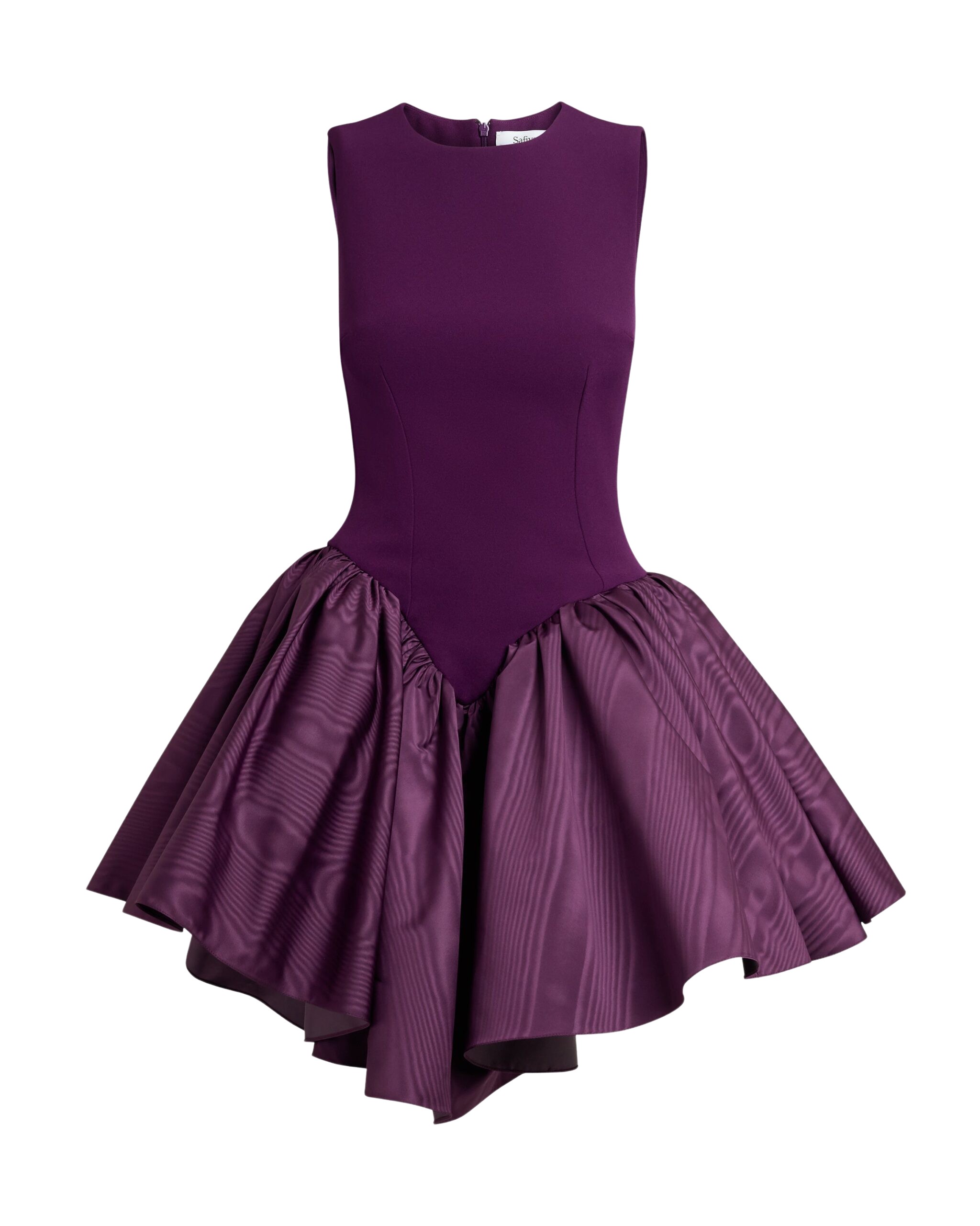 Safiyaa Camille Mini Dress in Currant - Dresses - Demi-Couture Evening Wear at Coveti