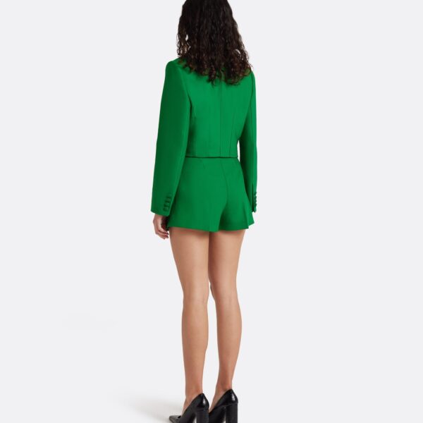 Safiyaa Cierra Shorts in Blade Green - Shorts - Demi-Couture Evening Wear at Coveti