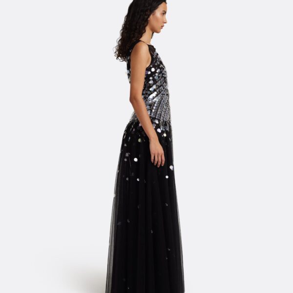 Safiyaa Dixie Long Dress in Black - Dresses - Demi-Couture Evening Wear at Coveti