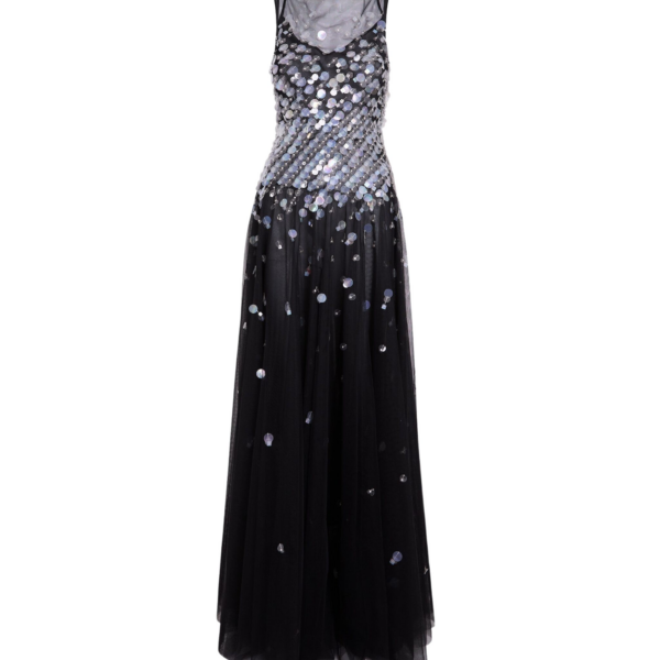 Safiyaa Dixie Long Dress in Black - Dresses - Demi-Couture Evening Wear at Coveti