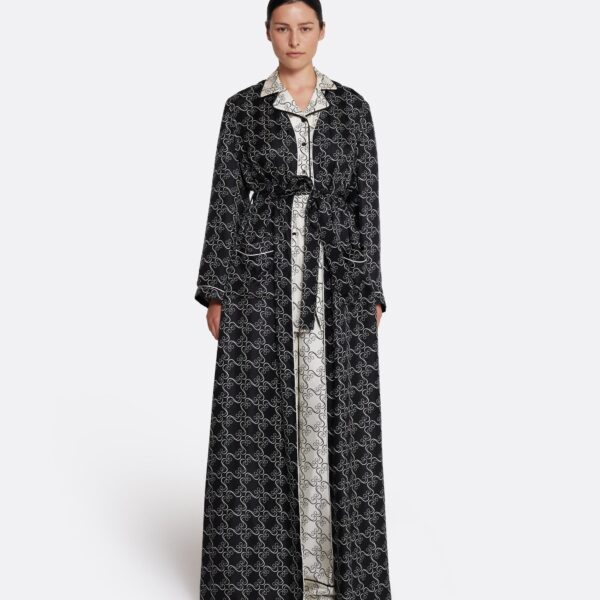 Safiyaa Fiorella Jacket in Ecru on Black - Jackets - Demi-Couture Evening Wear at Coveti