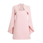 Safiyaa Fran Harness with Areli Mini Dress in Lychee - Dresses - Demi-Couture Evening Wear at Coveti