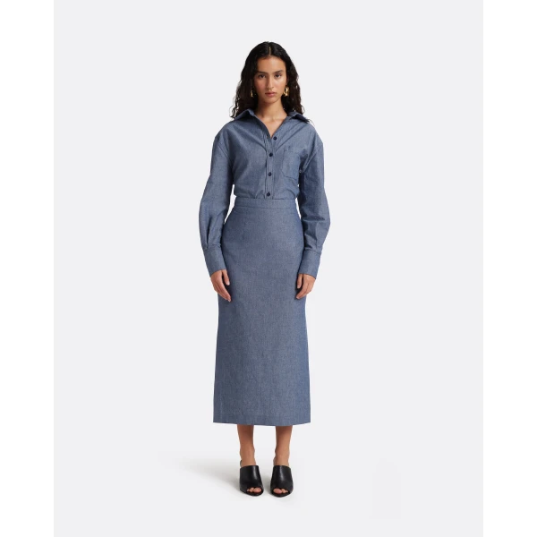 Safiyaa Giada Shirt in Blue Blend, view 3