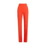 Safiyaa Goldie Trousers in Apple Red - Pants - Demi-Couture Evening Wear at Coveti