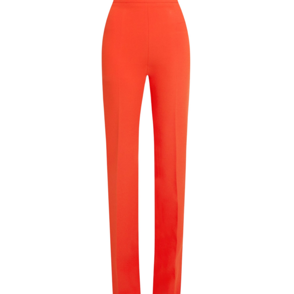 Safiyaa Goldie Trousers in Apple Red - Pants - Demi-Couture Evening Wear at Coveti