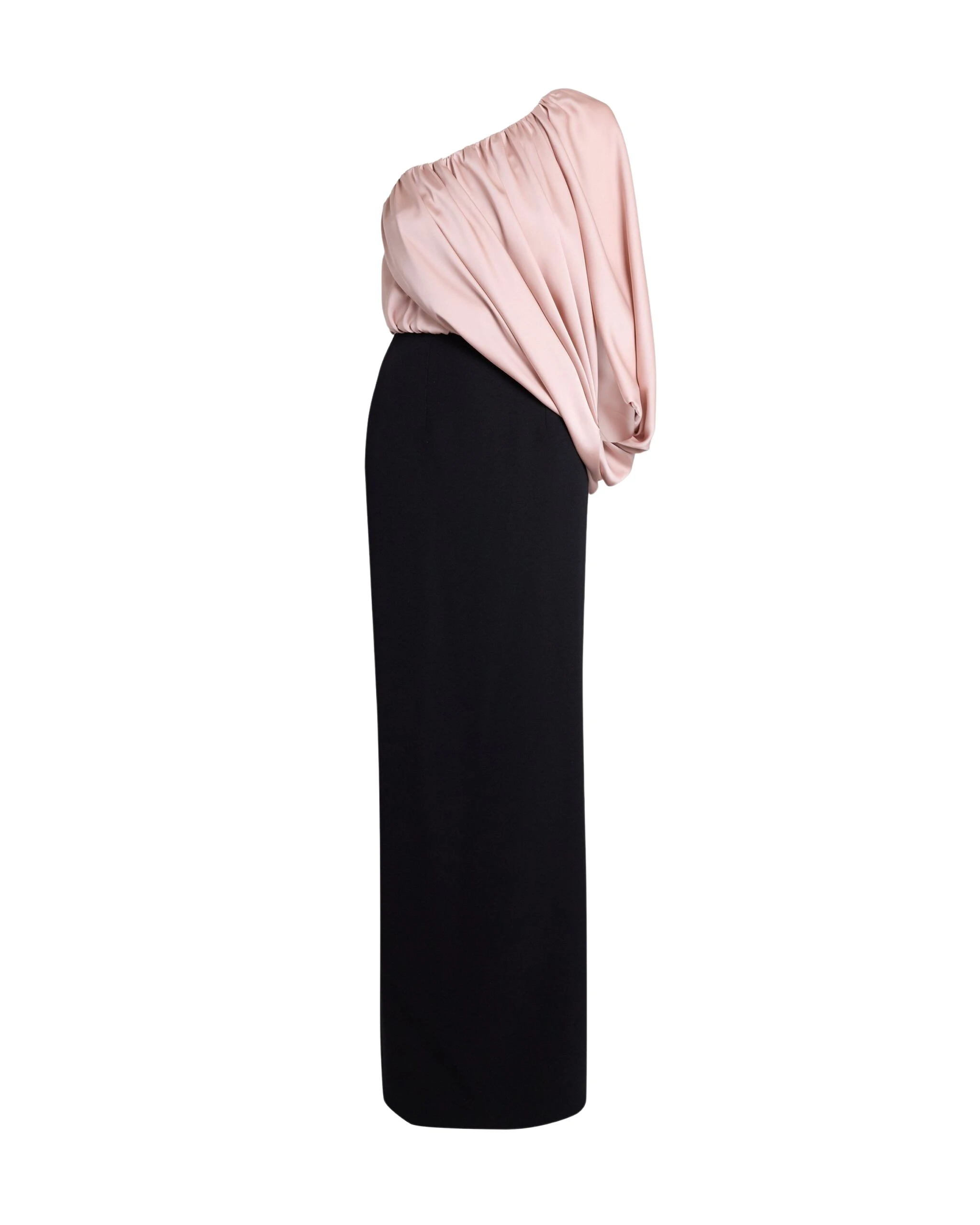 Safiyaa-Ines-Long-Dress-in-Ballet-Pink-on-Black-Coveti-scaled56895_nobg Safiyaa Ines Long Dress in Ballet Pink on Black - Dresses - Demi-Couture Evening Wear at Coveti