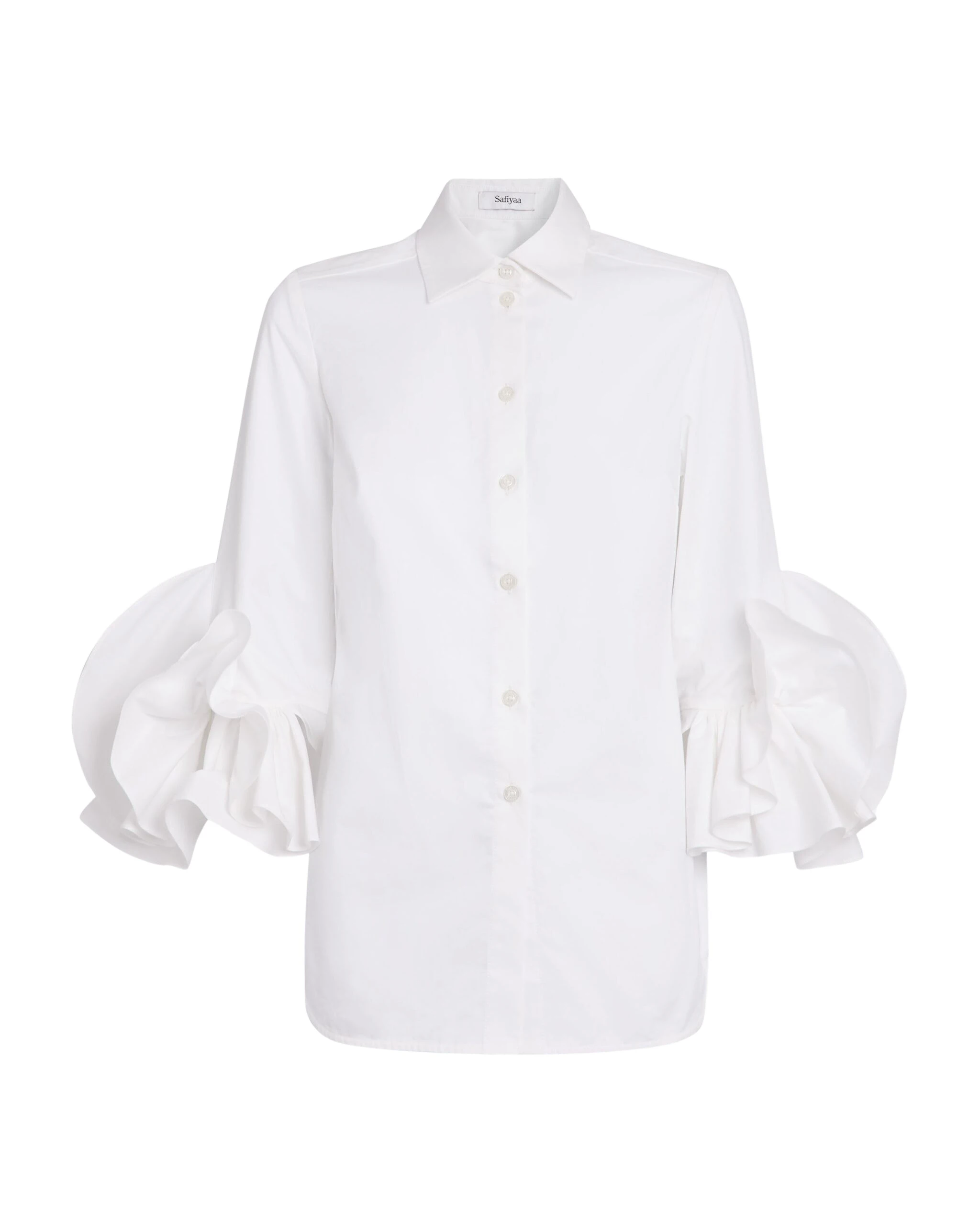 Safiyaa-Joanne-Shirt-in-Ivory-Coveti-scaled13456_nobg Safiyaa Joanne Shirt in Ivory - Tops - Demi-Couture Evening Wear at Coveti