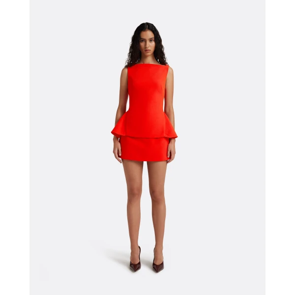 Safiyaa Kalia Skort in Apple Red Skirt, view 6