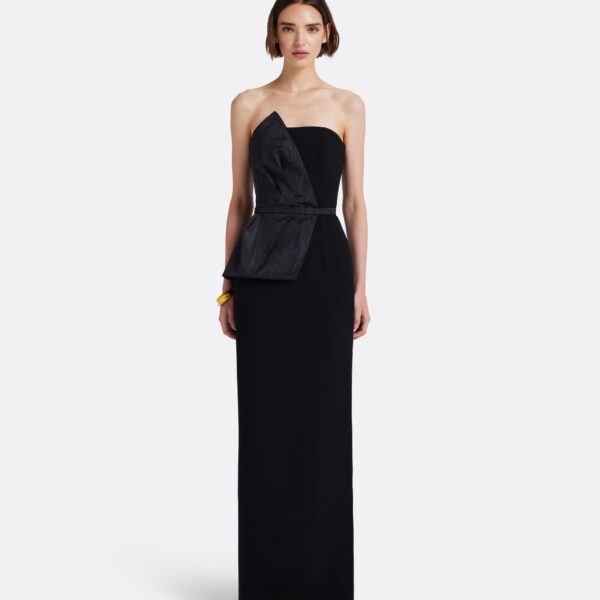 Safiyaa Kasia Long Dress in Black - Dresses - Demi-Couture Evening Wear at Coveti