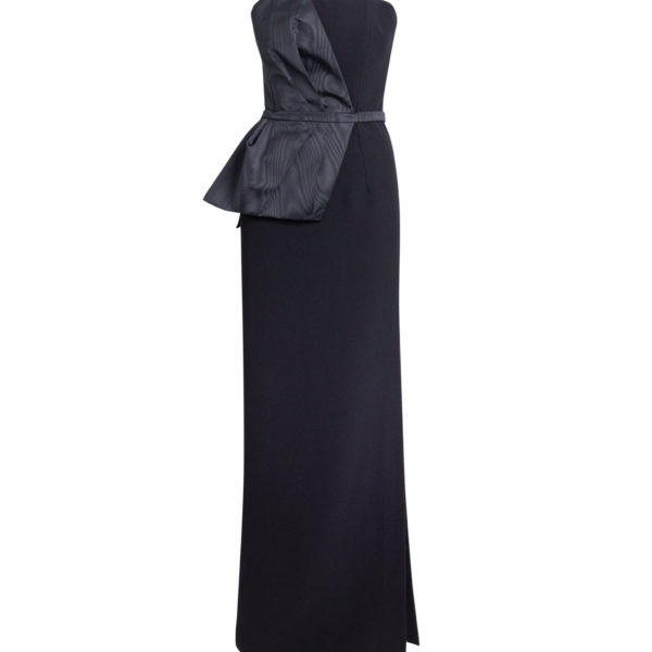 Safiyaa Kasia Long Dress in Black - Dresses - Demi-Couture Evening Wear at Coveti