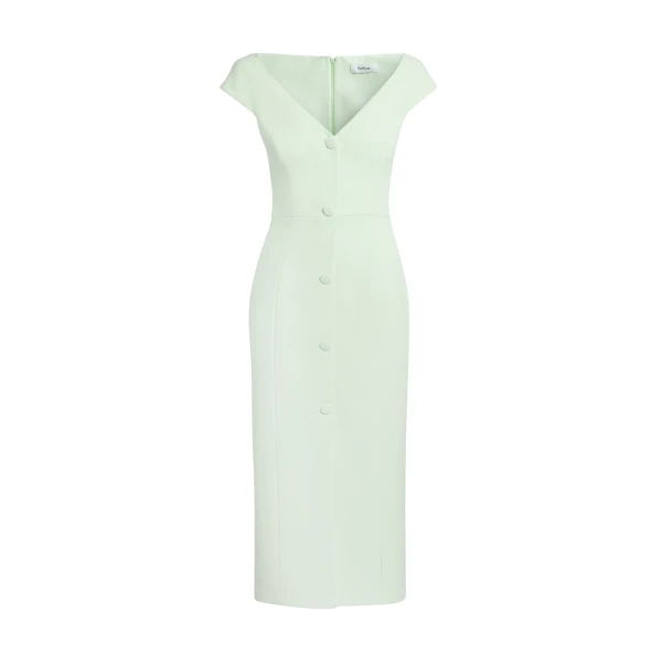 Safiyaa Klea Midi Dress in Sea glass - Dresses - Demi-Couture Evening Wear at Coveti