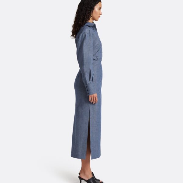 Safiyaa Kyoto Skirt in Blue Blend - Skirts - Demi-Couture Evening Wear at Coveti