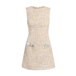 Safiyaa Laurette Mini Dress in Tweed - Dresses - Demi-Couture Evening Wear at Coveti