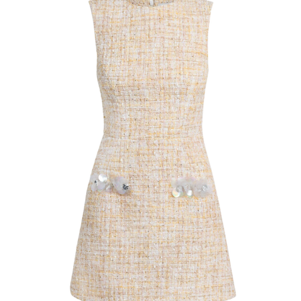 Safiyaa Laurette Mini Dress in Tweed - Dresses - Demi-Couture Evening Wear at Coveti