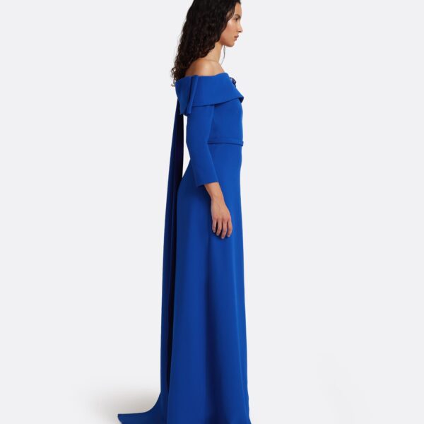 Safiyaa Lunelle Long Dress in Marrakech - Dresses - Demi-Couture Evening Wear at Coveti