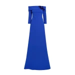 Safiyaa Lunelle Long Dress in Marrakech - Dresses - Demi-Couture Evening Wear at Coveti