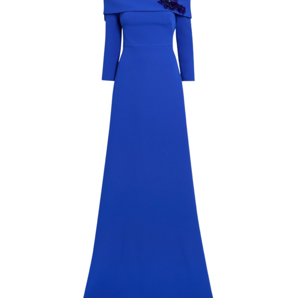 Safiyaa Lunelle Long Dress in Marrakech - Dresses - Demi-Couture Evening Wear at Coveti