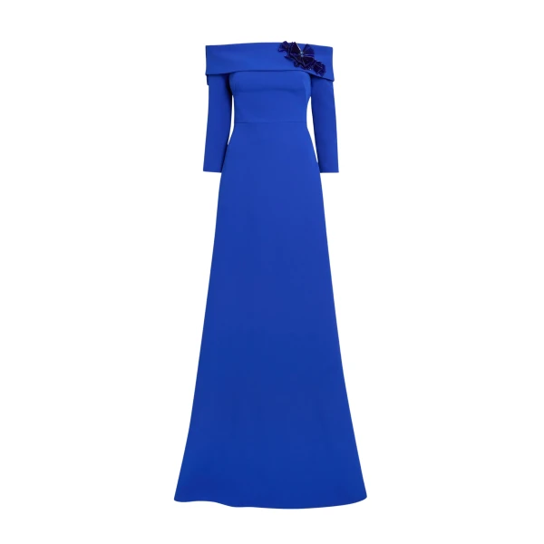 Safiyaa Lunelle Long Dress in Marrakech - Dresses - Demi-Couture Evening Wear at Coveti