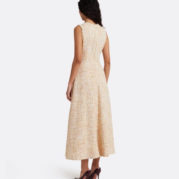Safiyaa Maisie Midi Dress in Tweed - Dresses - Demi-Couture Evening Wear at Coveti