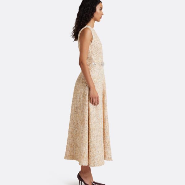 Safiyaa Maisie Midi Dress in Tweed - Dresses - Demi-Couture Evening Wear at Coveti