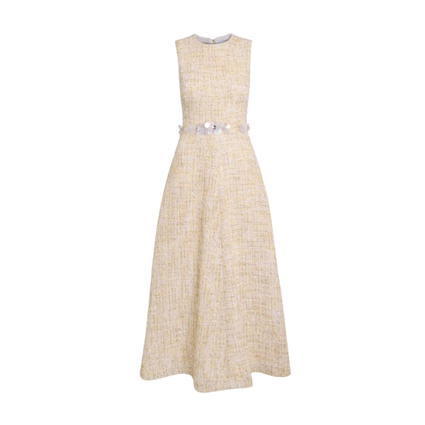 Safiyaa Maisie Midi Dress in Tweed - Dresses - Demi-Couture Evening Wear at Coveti