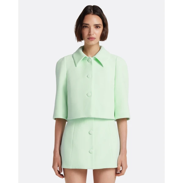 Safiyaa Marci Jacket in Sea Glass - Jackets - Demi-Couture Evening Wear at Coveti