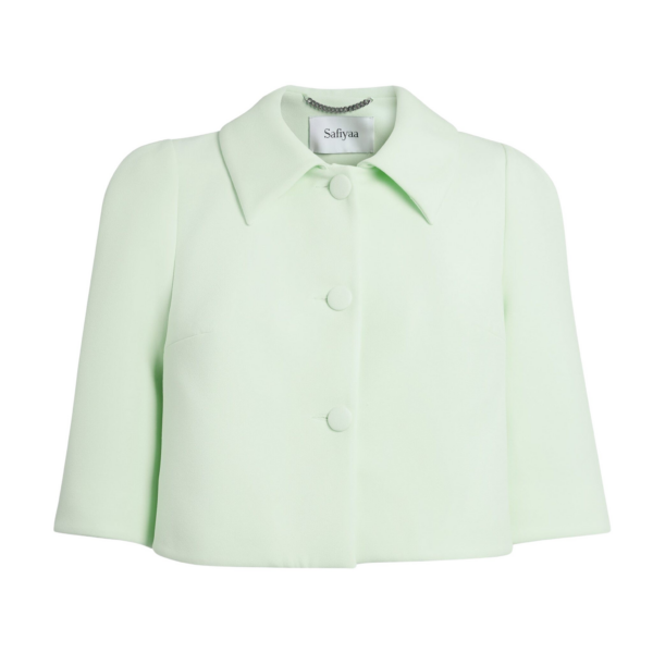 Safiyaa Marci Jacket in Sea Glass - Jackets - Demi-Couture Evening Wear at Coveti