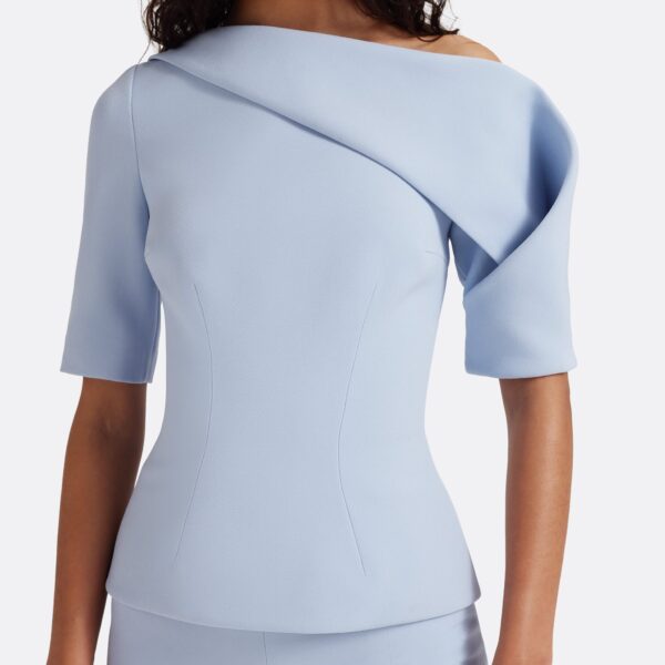 Safiyaa Marley Top in Soft Sky - Tops - Demi-Couture Evening Wear at Coveti
