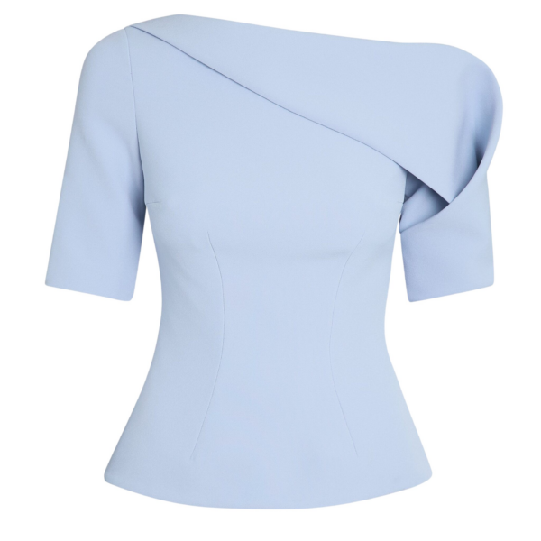 Safiyaa Marley Top in Soft Sky - Tops - Demi-Couture Evening Wear at Coveti
