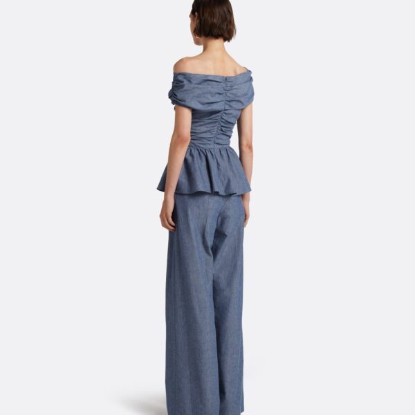 Safiyaa Melanie Top in Blue Blend - Tops - Demi-Couture Evening Wear at Coveti