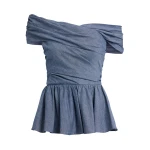 Safiyaa Melanie Top in Blue Blend - Tops - Demi-Couture Evening Wear at Coveti