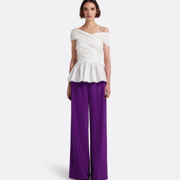 Safiyaa Melanie Top in Ivory - Tops - Demi-Couture Evening Wear at Coveti