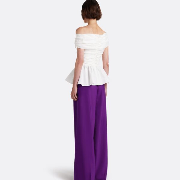 Safiyaa Melanie Top in Ivory - Tops - Demi-Couture Evening Wear at Coveti