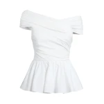 Safiyaa Melanie Top in Ivory - Tops - Demi-Couture Evening Wear at Coveti