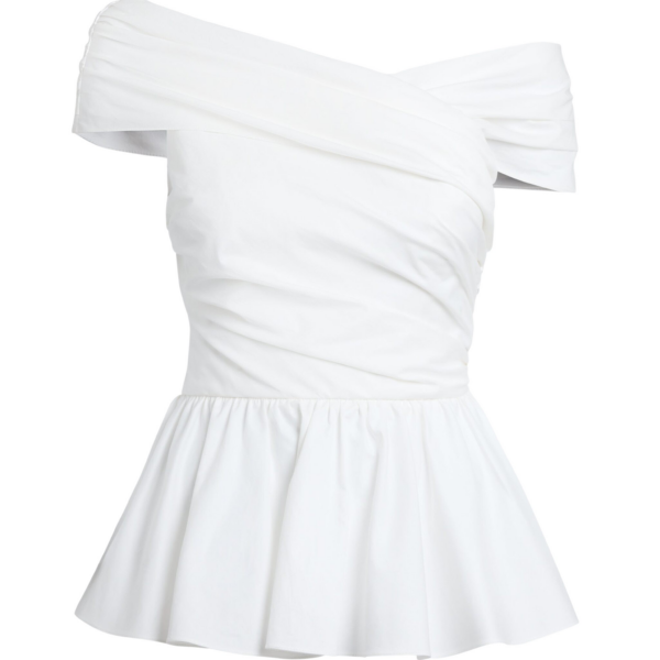 Safiyaa Melanie Top in Ivory - Tops - Demi-Couture Evening Wear at Coveti
