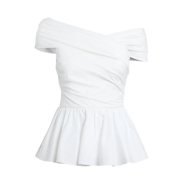 Safiyaa Melanie Top in Ivory - Tops - Demi-Couture Evening Wear at Coveti