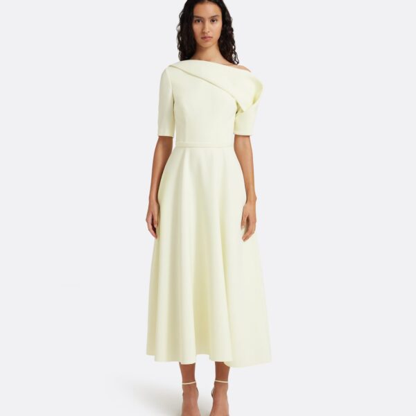 Safiyaa Melinda Midi Dress in Sorbet - Dresses - Demi-Couture Evening Wear at Coveti