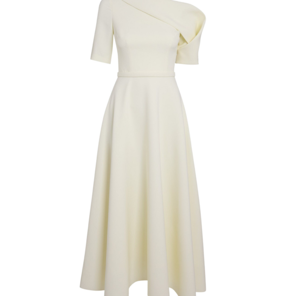 Safiyaa Melinda Midi Dress in Sorbet - Dresses - Demi-Couture Evening Wear at Coveti